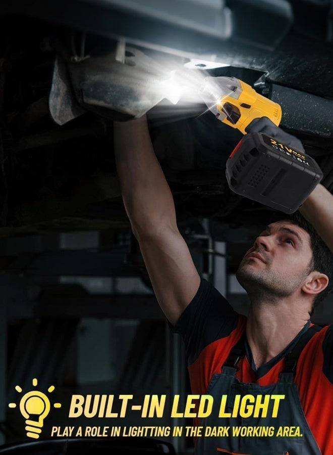 ALongDeng Cordless Impact Wrench Driver Kit  Impact Gun with Lithium-Ion Battery Professional Power Tools Set with Complete Accessories - Image 3